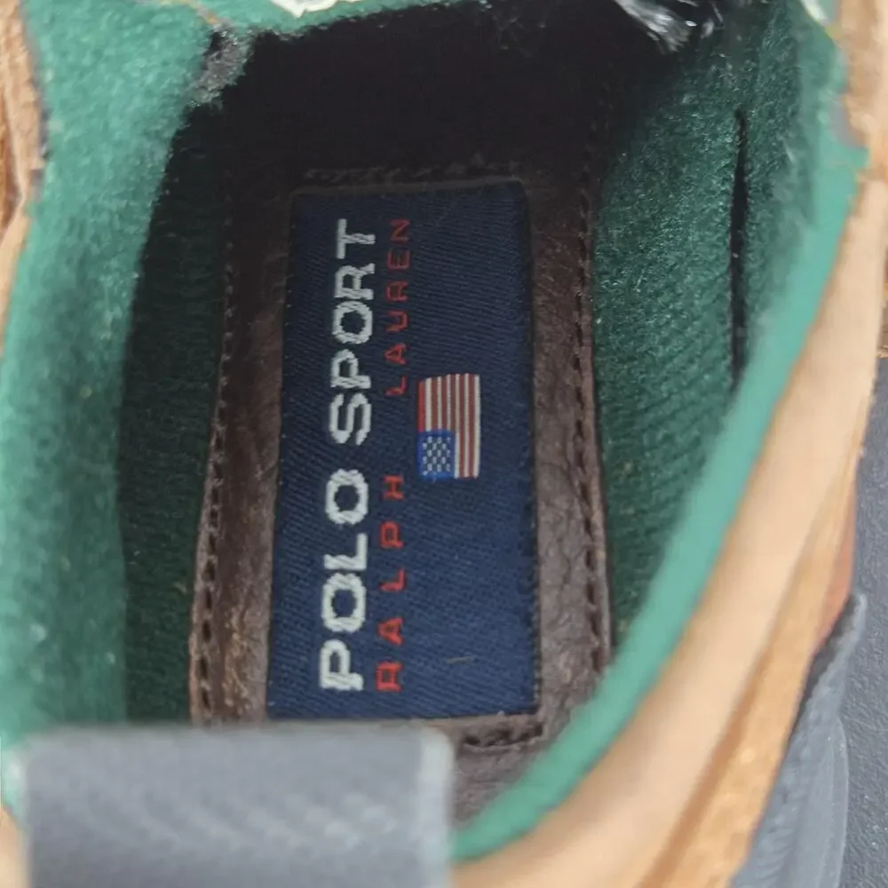 Polo Sport Ralph Lauren Shoes Toddler Size 5 Brown Duck Buckle Leather Strap